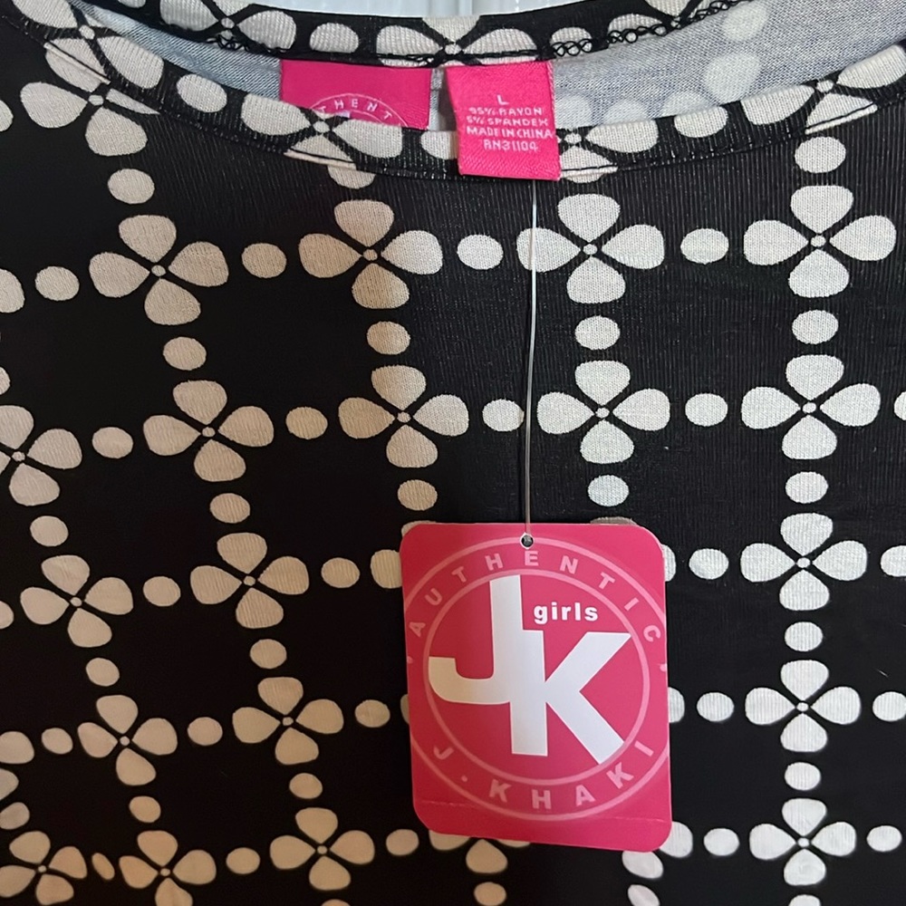 Black and white J khaki size large girls dress